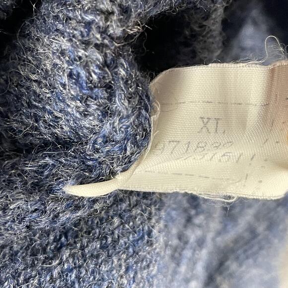 Pendleton Sweater Mens XL Blue Shetland Wool Pullover V Neck Knit Made in USA - Picture 12 of 12